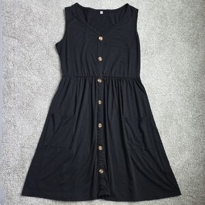 Elegant Black Sleeveless Dress